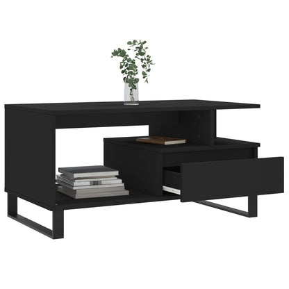 Salongbord Sofabord Svart 90x49x45 cm