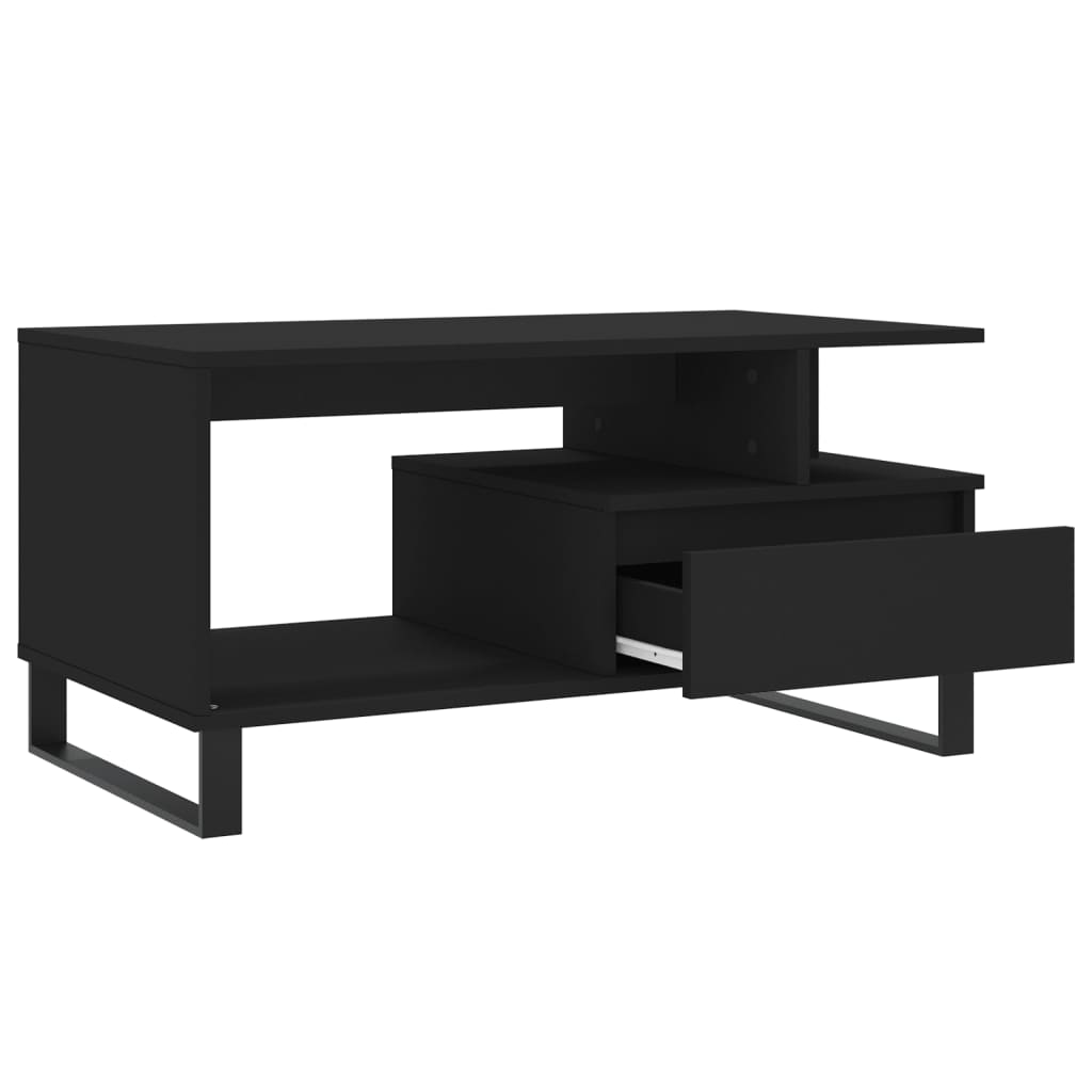 Salongbord Sofabord Svart 90x49x45 cm