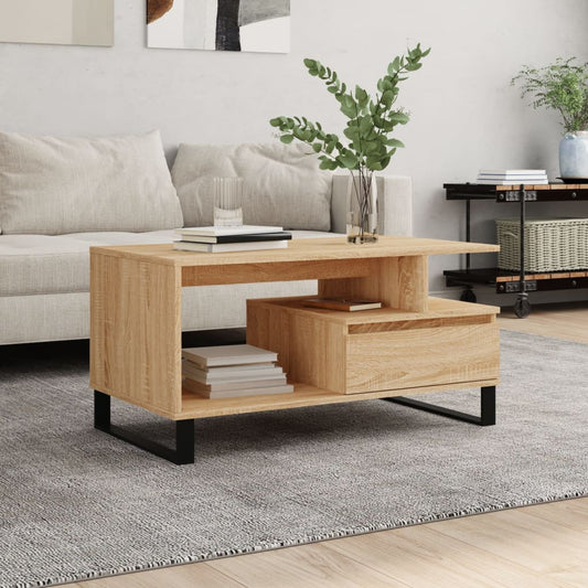 Salongbord Sofabord Sonoma Eik 90x49x45 cm