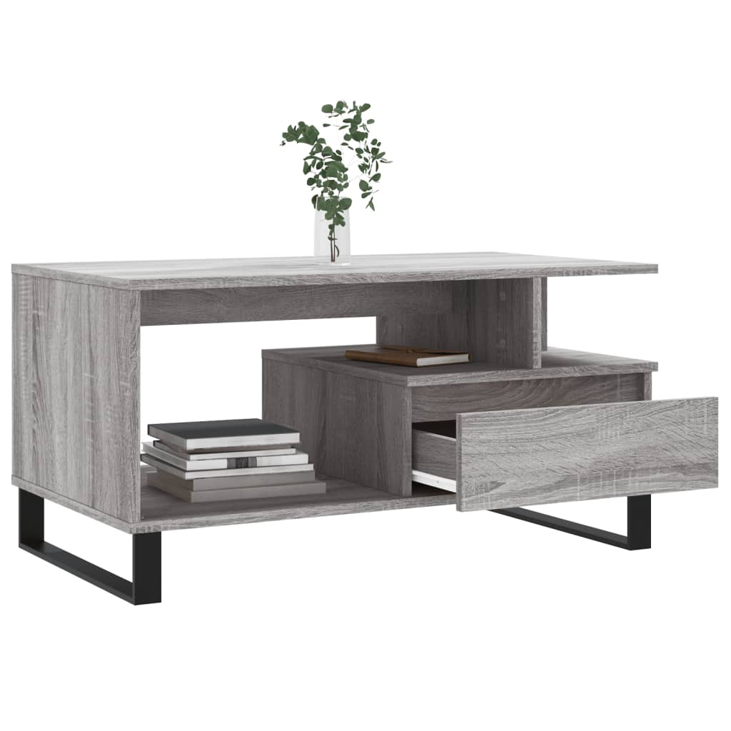 Salongbord Sofabord Sonoma Grå 90x49x45 cm