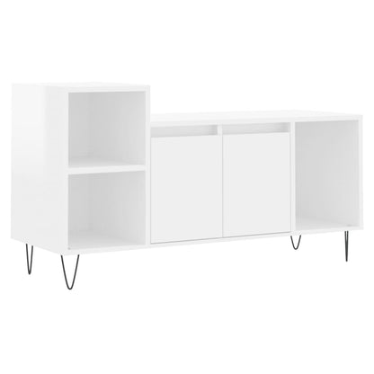 TV-Møbel Høyglans Hvit TV-benk 100x35x55 cm