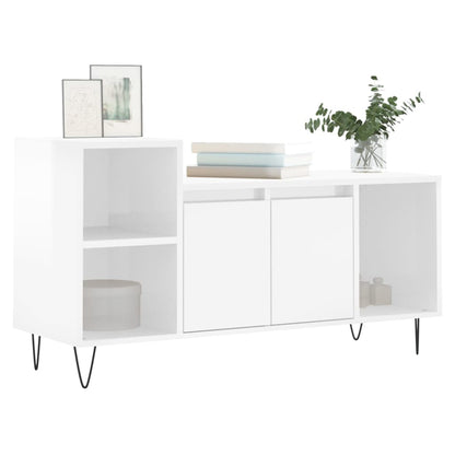 TV-Møbel Høyglans Hvit TV-benk 100x35x55 cm