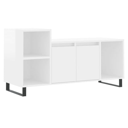 TV-Møbel Høyglans Hvit TV-benk 100x35x55 cm