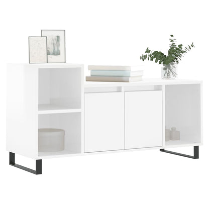 TV-Møbel Høyglans Hvit TV-benk 100x35x55 cm