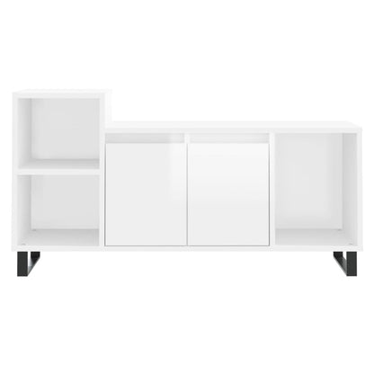 TV-Møbel Høyglans Hvit TV-benk 100x35x55 cm