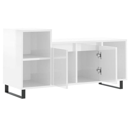 TV-Møbel Høyglans Hvit TV-benk 100x35x55 cm