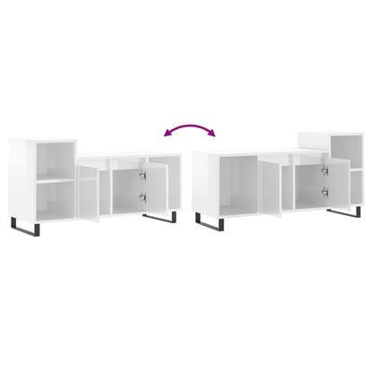 TV-Møbel Høyglans Hvit TV-benk 100x35x55 cm