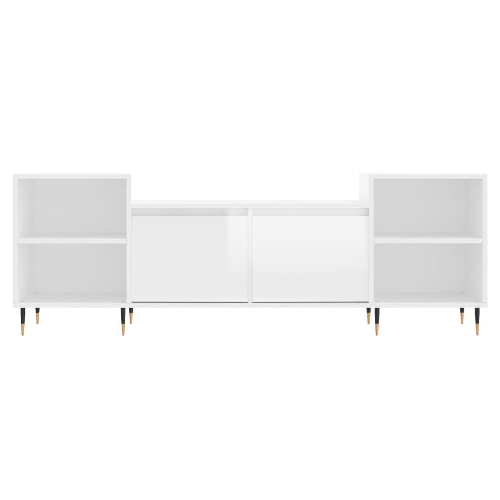 TV-Møbel Høyglans Hvit Tv-benk 160x35x55 cm
