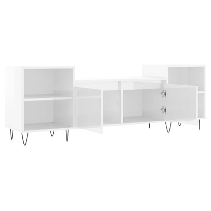 TV-Møbel Høyglans Hvit Tv-benk 160x35x55 cm