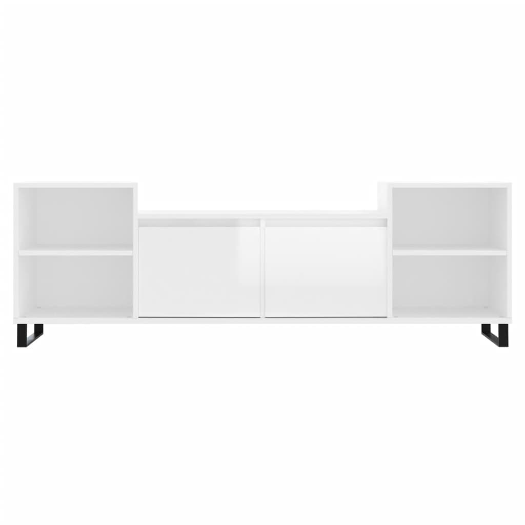 TV-Møbel Høyglans Hvit TV-benk 160x35x55 cm
