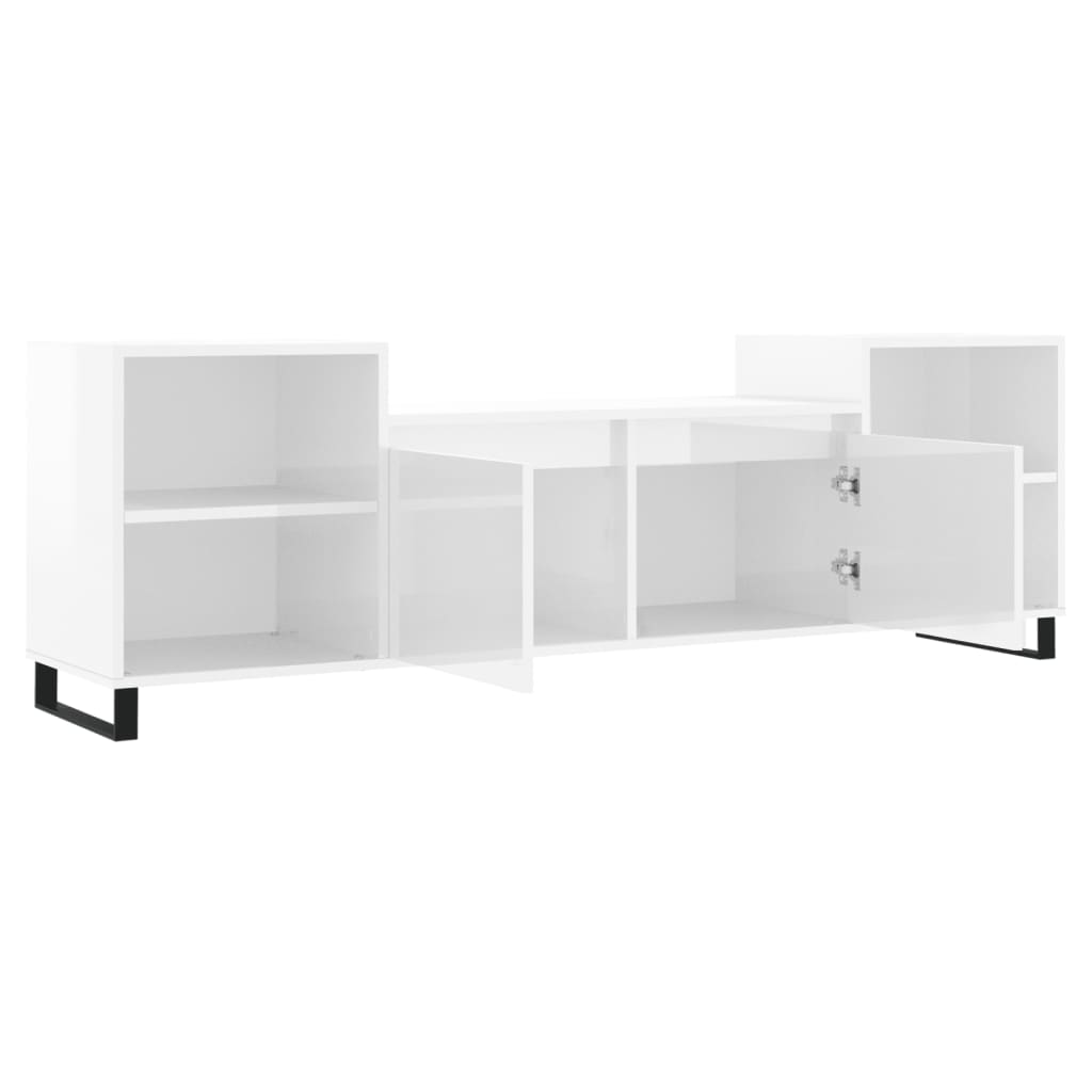 TV-Møbel Høyglans Hvit TV-benk 160x35x55 cm