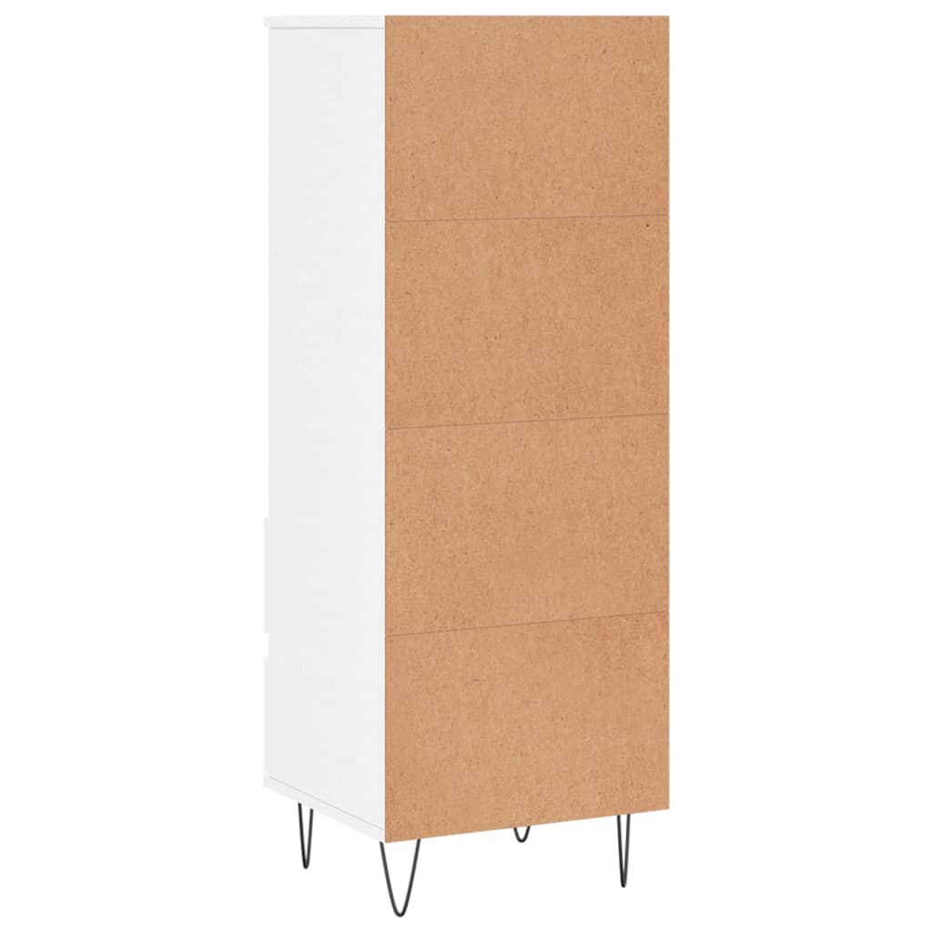 Skap Høyglans Hvit 40x36x110 cm
