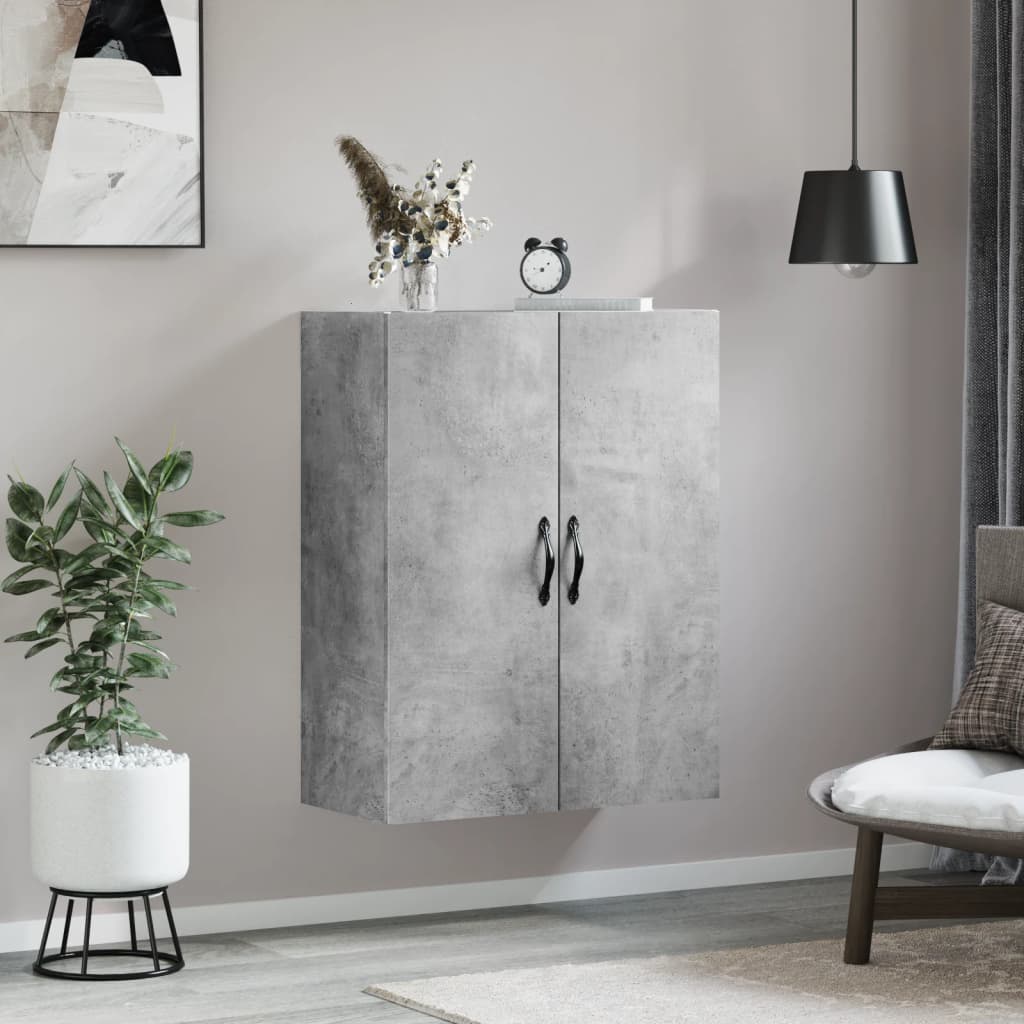 Veggskap Betonggrå 69,5x34x90 cm