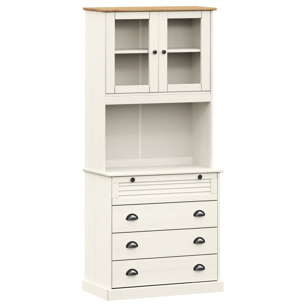 Skap Hvit VIGO Hvit 80x40x176 cm heltre furu