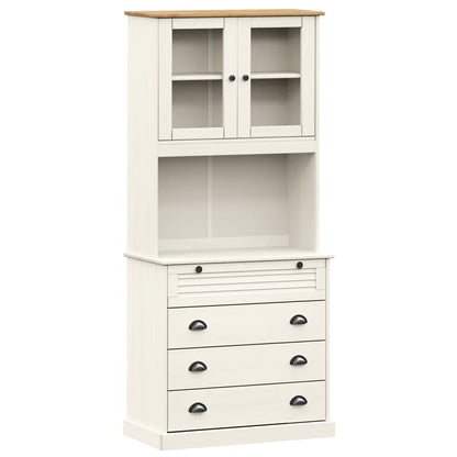 Skap Hvit VIGO Hvit 80x40x176 cm heltre furu