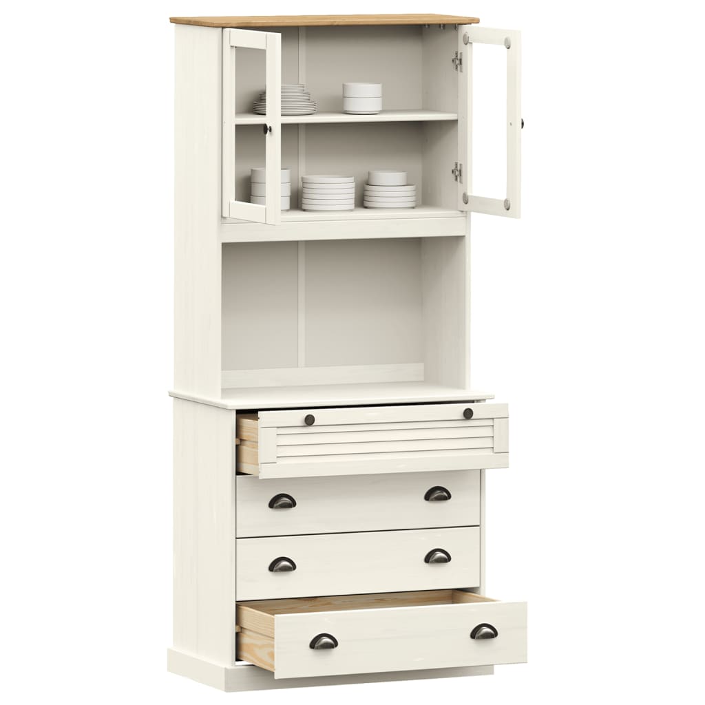 Skap Hvit VIGO Hvit 80x40x176 cm heltre furu