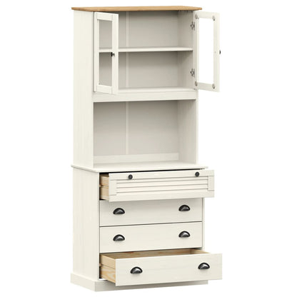 Skap Hvit VIGO Hvit 80x40x176 cm heltre furu