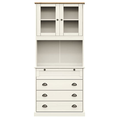 Skap Hvit VIGO Hvit 80x40x176 cm heltre furu