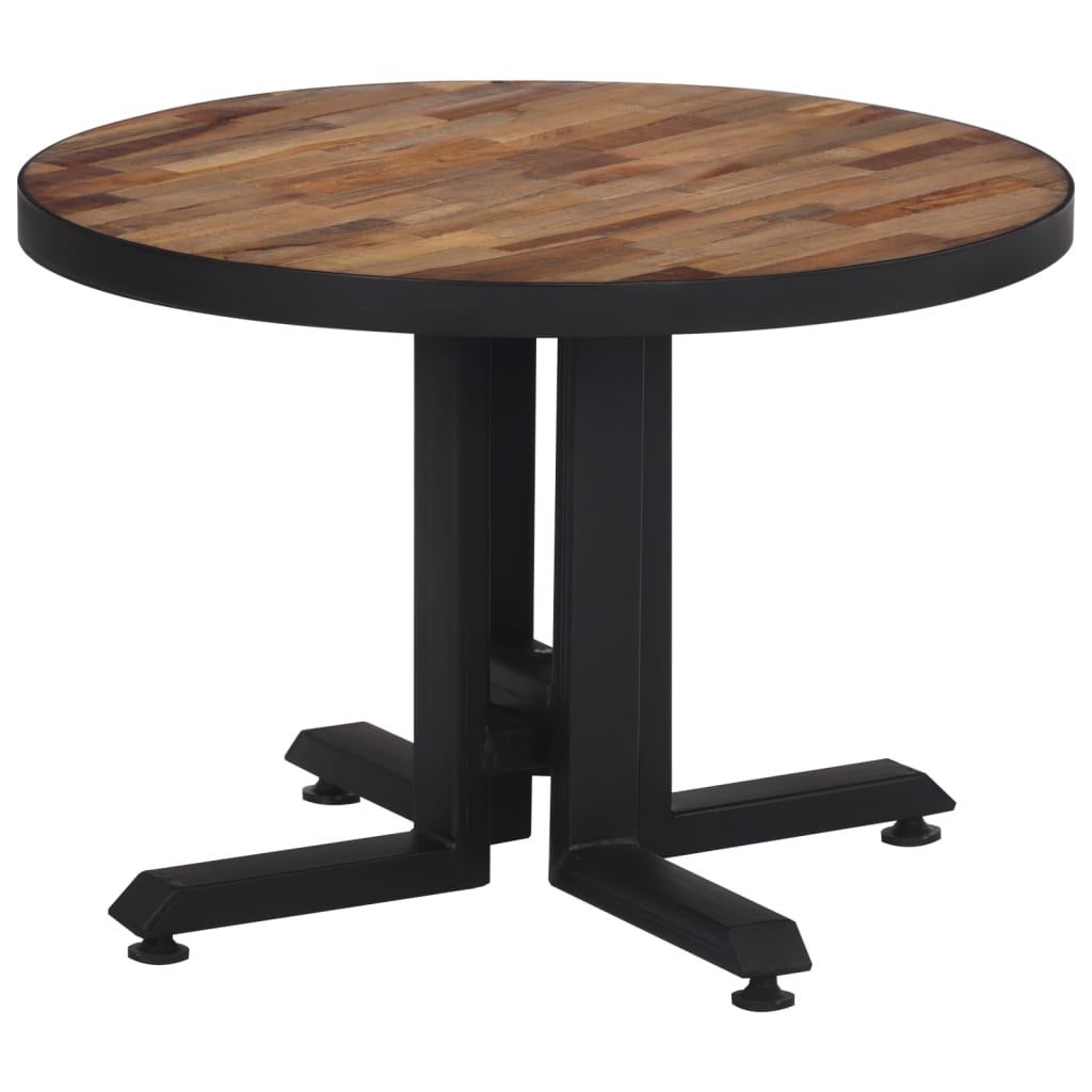 Barbord rundt Ø55x40 cm gjenvunnet heltre teak