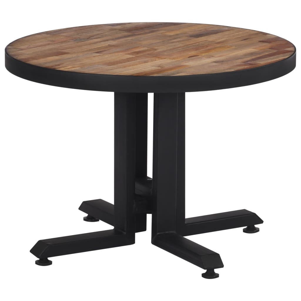 Barbord rundt Ø55x40 cm gjenvunnet heltre teak