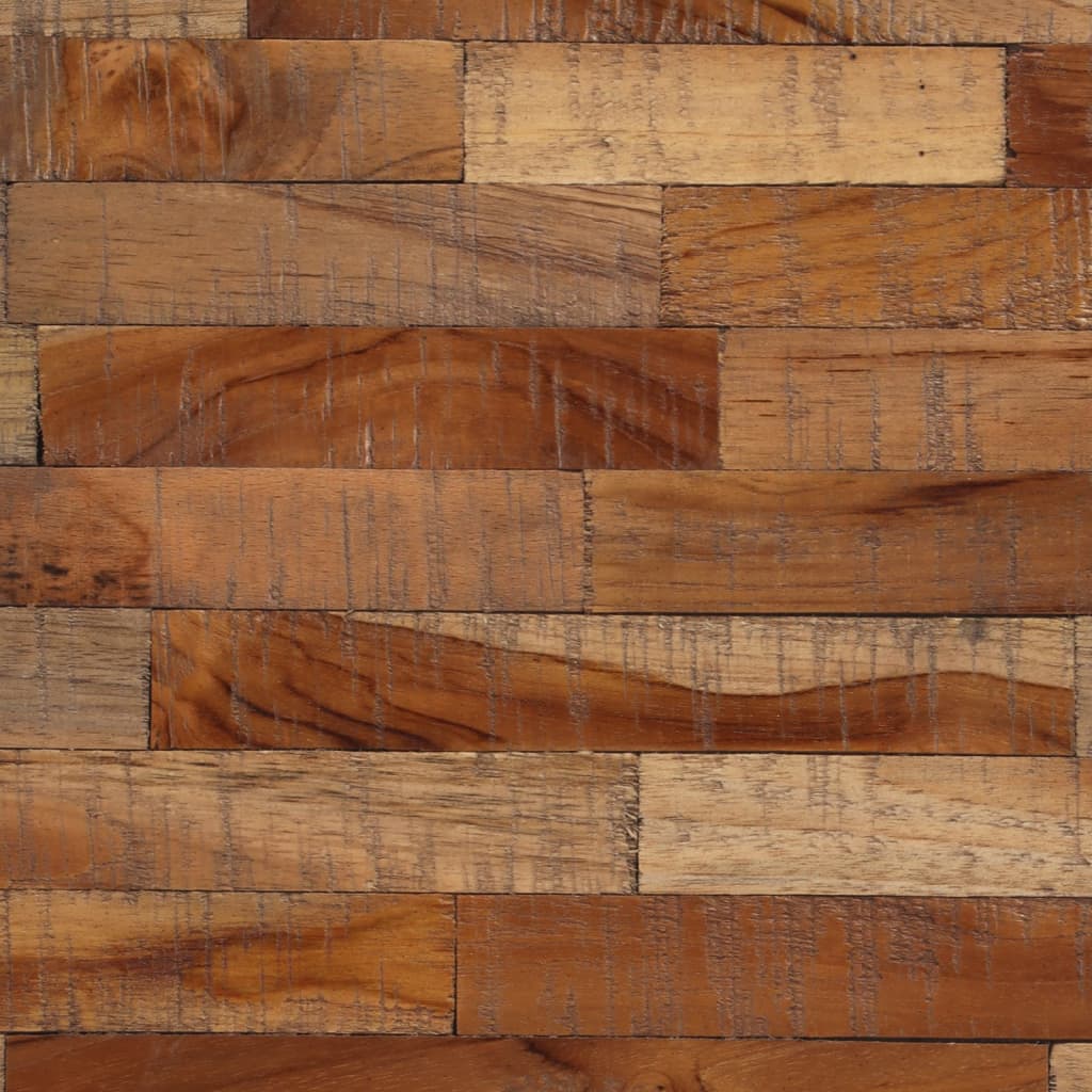 Barbord rundt Ø55x40 cm gjenvunnet heltre teak