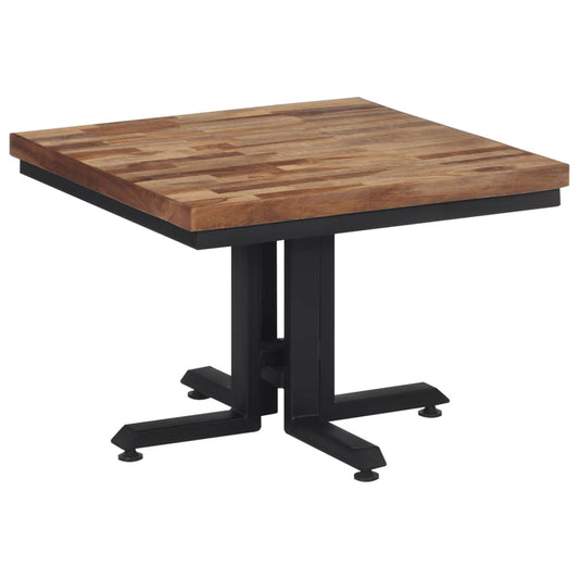 Barbord rundt 55x55x40 cm gjenvunnet heltre teak