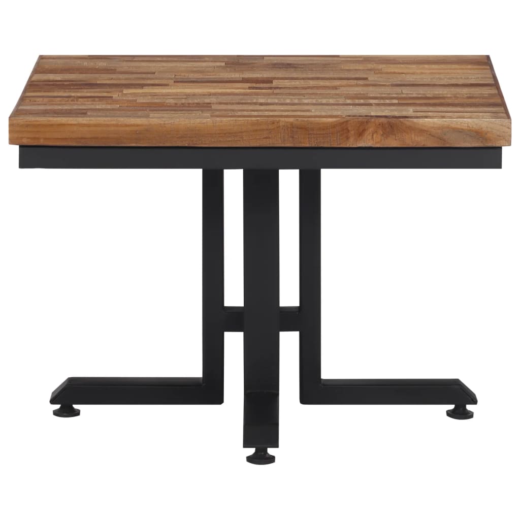 Barbord rundt 55x55x40 cm gjenvunnet heltre teak