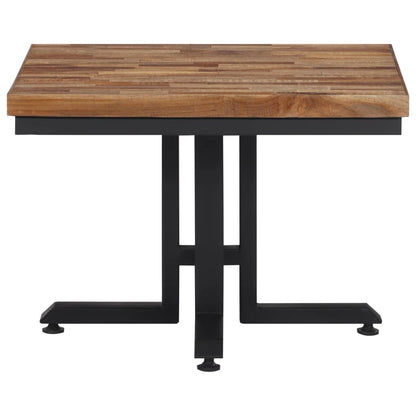Barbord rundt 55x55x40 cm gjenvunnet heltre teak