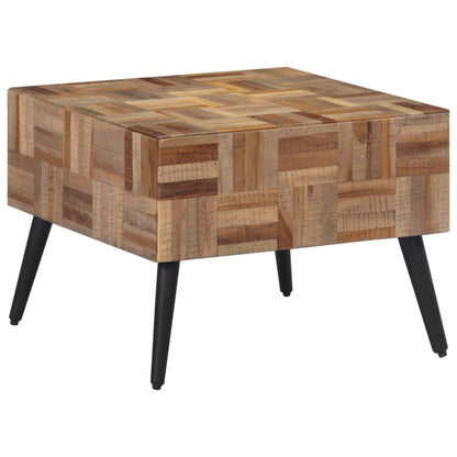 Salongbord Sofabord Grå 55x55x40 cm gjenvunnet heltre teak