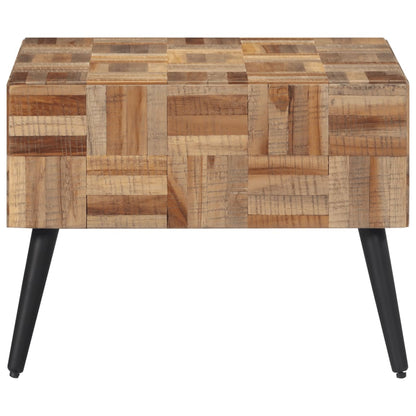 Salongbord Sofabord Grå 55x55x40 cm gjenvunnet heltre teak