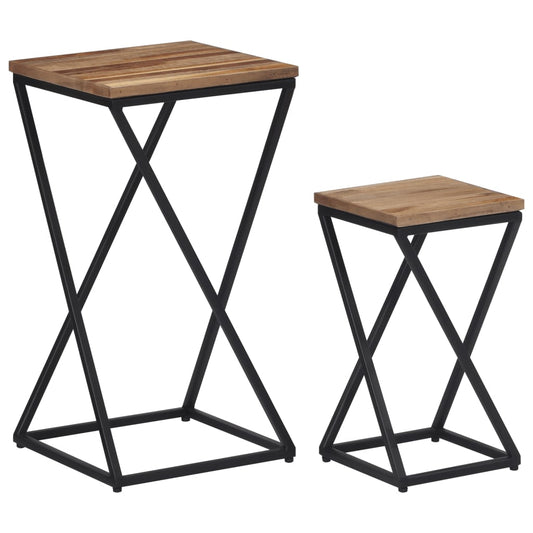 Sidebord Tre 2 stk gjenvunnet heltre teak