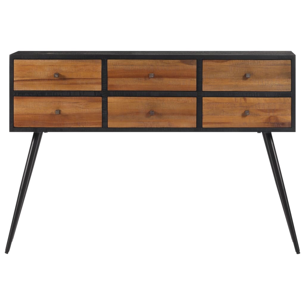 Avlastningsbord Konsollbord Tre med skuffer 116x30x76 cm gjenvunnet heltre teak