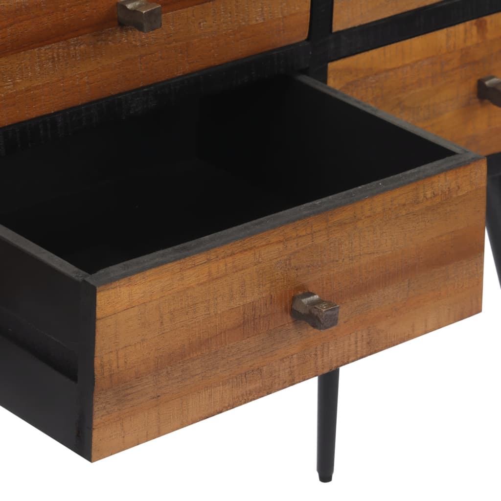 Avlastningsbord Konsollbord Tre med skuffer 116x30x76 cm gjenvunnet heltre teak