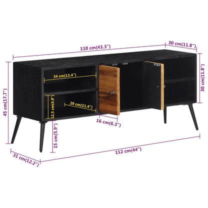 TV-Møbel Tre TV-benk gjenvunnet heltre 112x31x45 cm teak