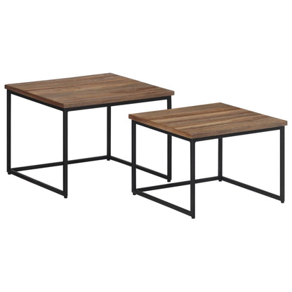 Salongbord Sofabord Tre 2 stk heltre teak
