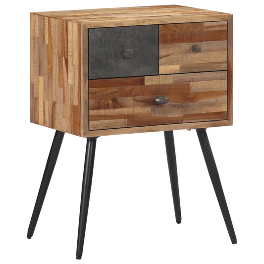 Nattbord Sengbord Tre heltre teak 47x31,5x60 cm