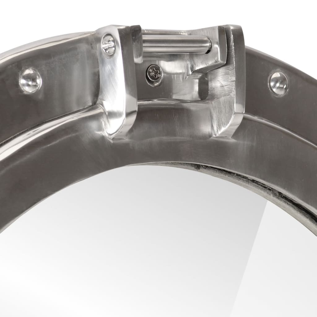 Kuøyespeil vegghengt Φ30 cm aluminium og glass