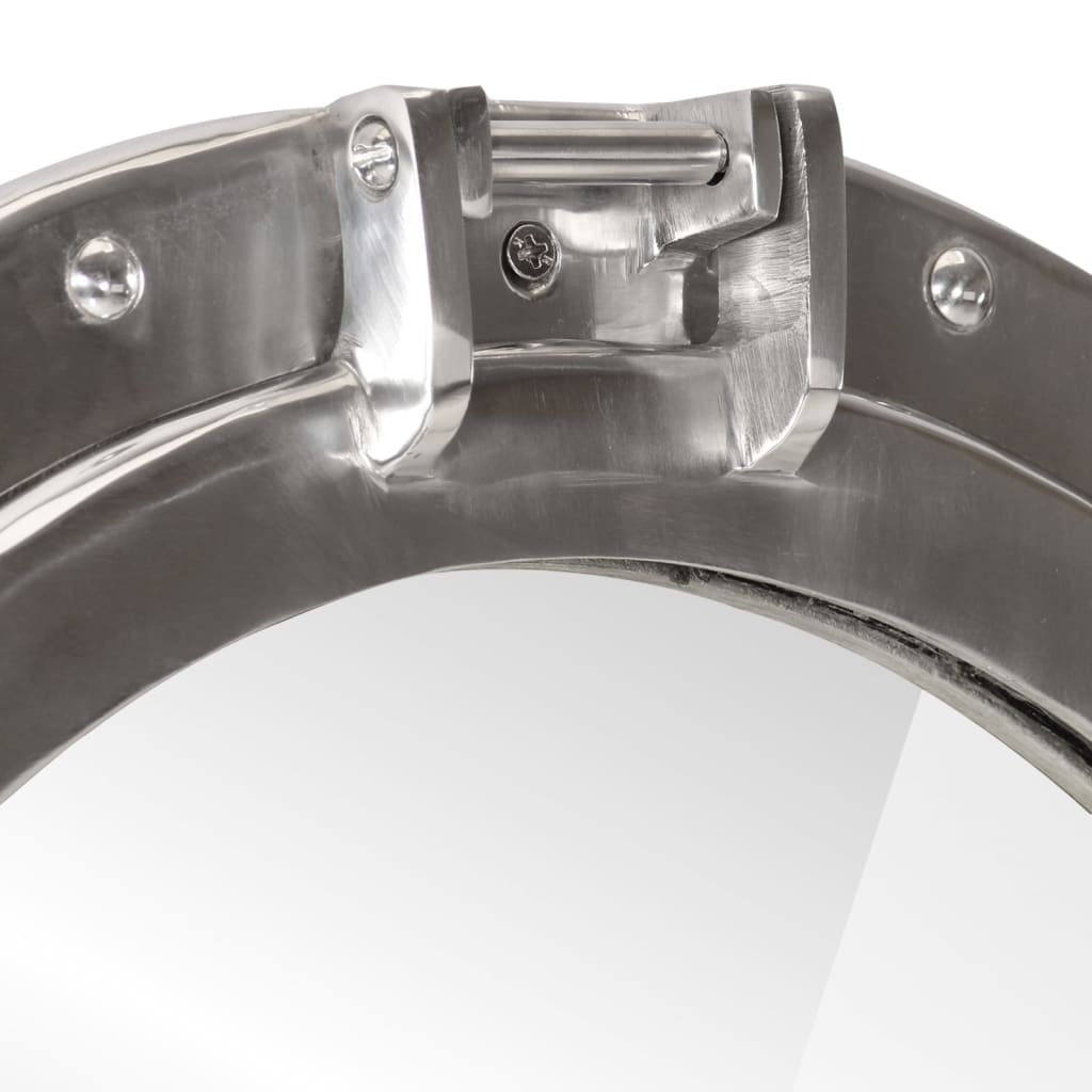 Kuøyespeil vegghengt Φ50 cm aluminium og glass