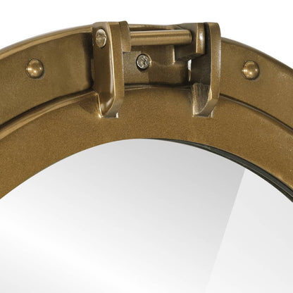 Kuøyespeil vegghengt Φ50 cm aluminium og glass