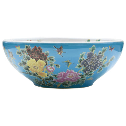 Benkeservant flerfarget rund Φ41x14 cm keramikk