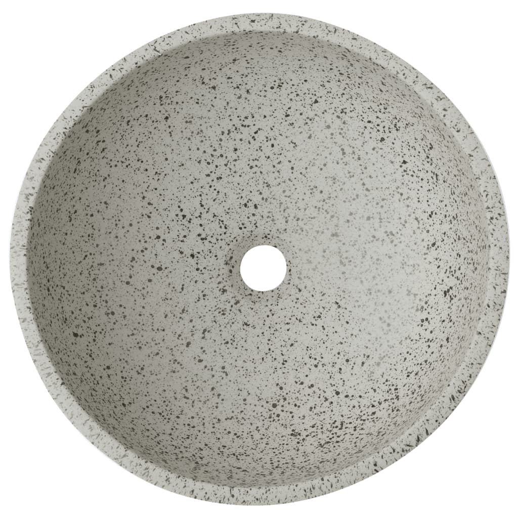 Benkeservant grå rund Φ41x14 cm keramikk