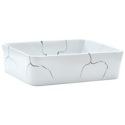 Baderomsvask Hvit rektangulær 46x35,5x13 cm keramikk