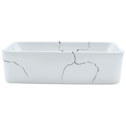 Baderomsvask Hvit rektangulær 46x35,5x13 cm keramikk