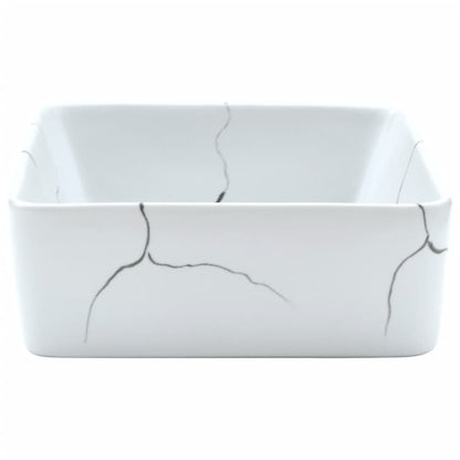 Baderomsvask Hvit rektangulær 46x35,5x13 cm keramikk