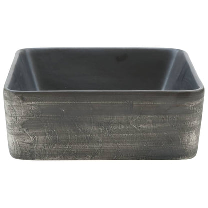 Baderomsvask Svart og Brun rektangulær 46x35,5x13 cm keramikk