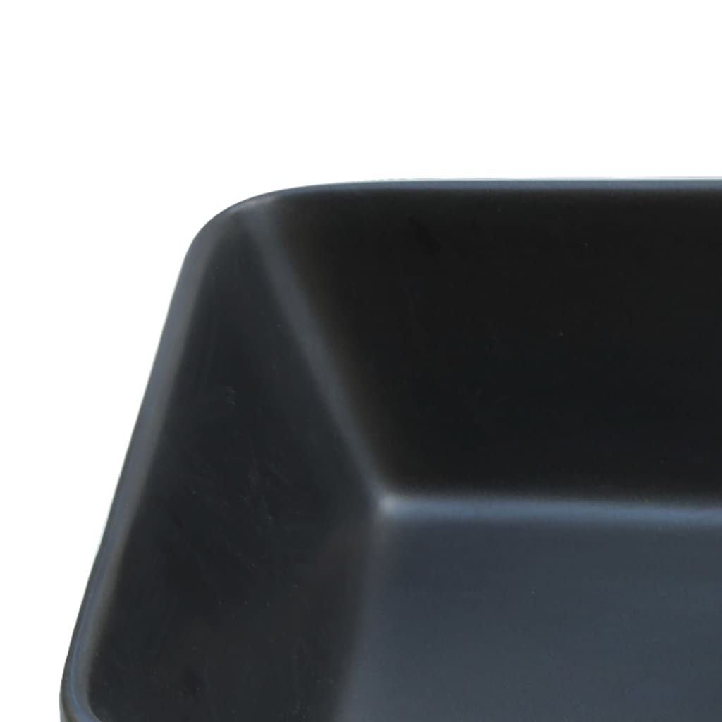 Baderomsvask Svart og Brun rektangulær 46x35,5x13 cm keramikk