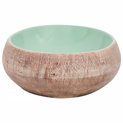 Baderomsvask grønn og Brun oval 59x40x15 cm keramikk