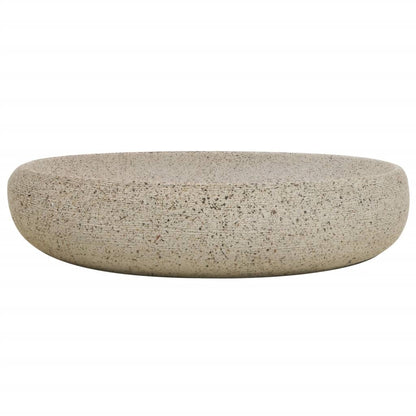 Baderomsvask sand oval 59x40x15 cm keramikk