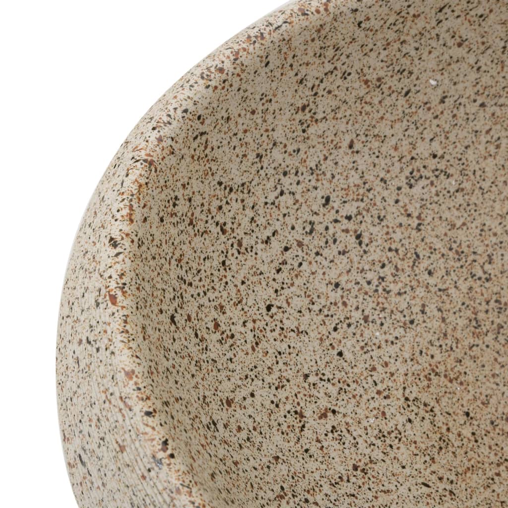 Baderomsvask sand oval 59x40x15 cm keramikk