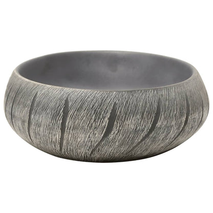 Baderomsvask Svart og Grå oval 59x40x15 cm keramikk
